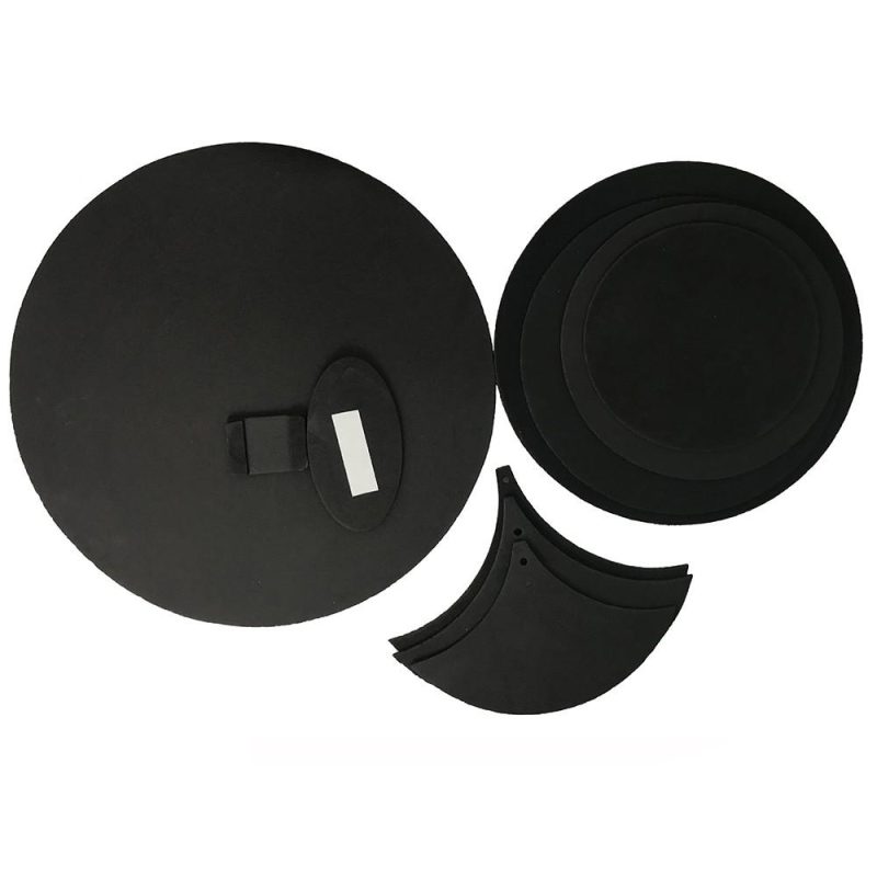 Drums & Percussion |   8-Piece Drum Set Silencer Practice Mute Pads Mutes for 5 Drums & 3 Cymbals Black Drums & Percussion Black