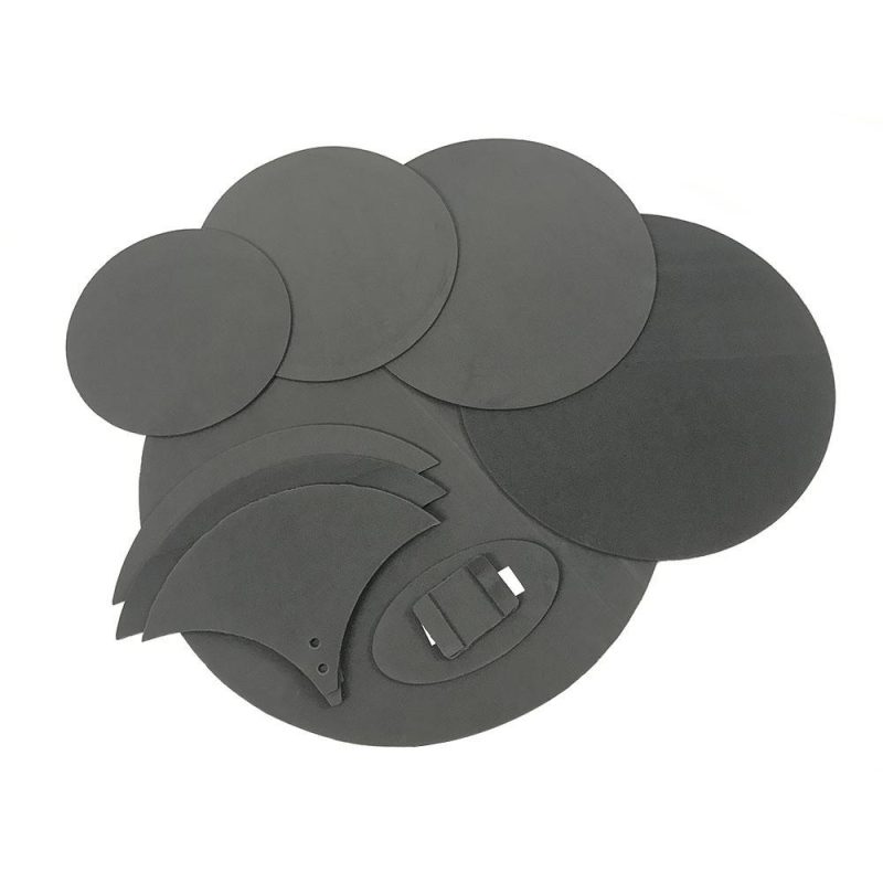 Drums & Percussion |   8-Piece Drum Set Silencer Practice Mute Pads Mutes for 5 Drums & 3 Cymbals Black Drums & Percussion Black