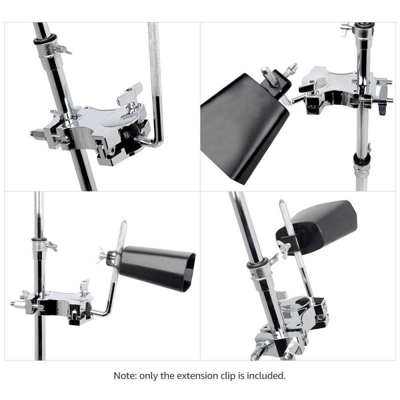 Drums & Percussion |   Adjustable Tom Drum Mounting Bracket Extension Clip Musical Instrument Accessory Bracket Extension Clip Bracket Extension Clip Silver Drums & Percussion Drums & Percussion