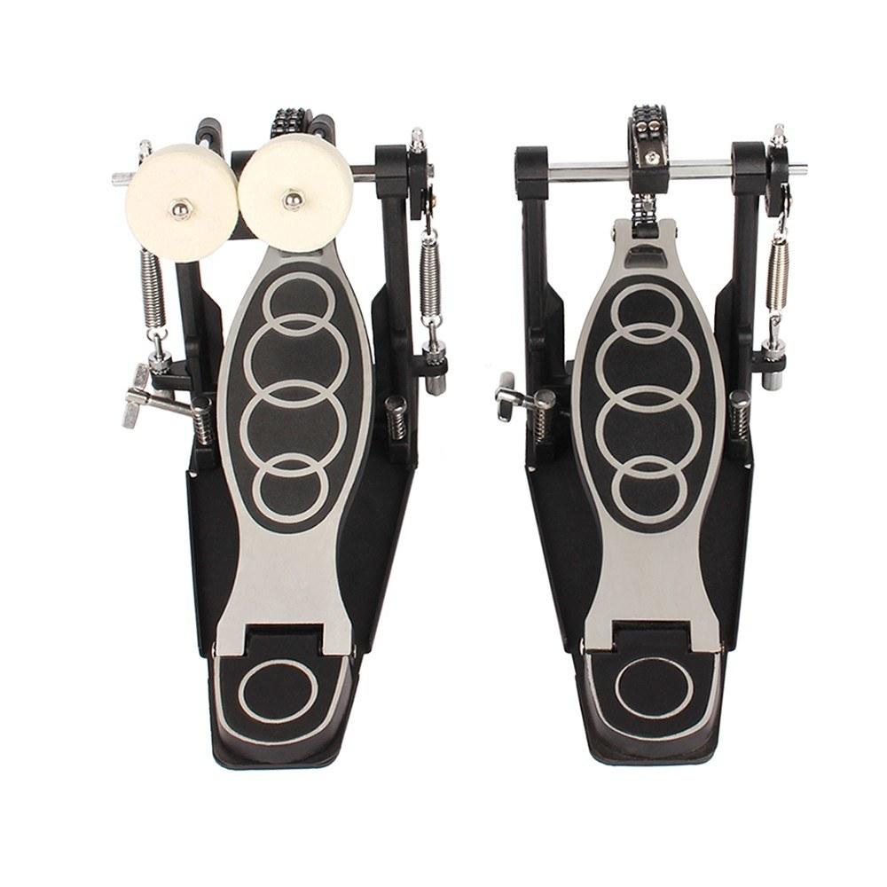 Drums & Percussion |   Double Bass Pedal Direct Drive Bass Drum Kick Pedals Black Drums & Percussion Black