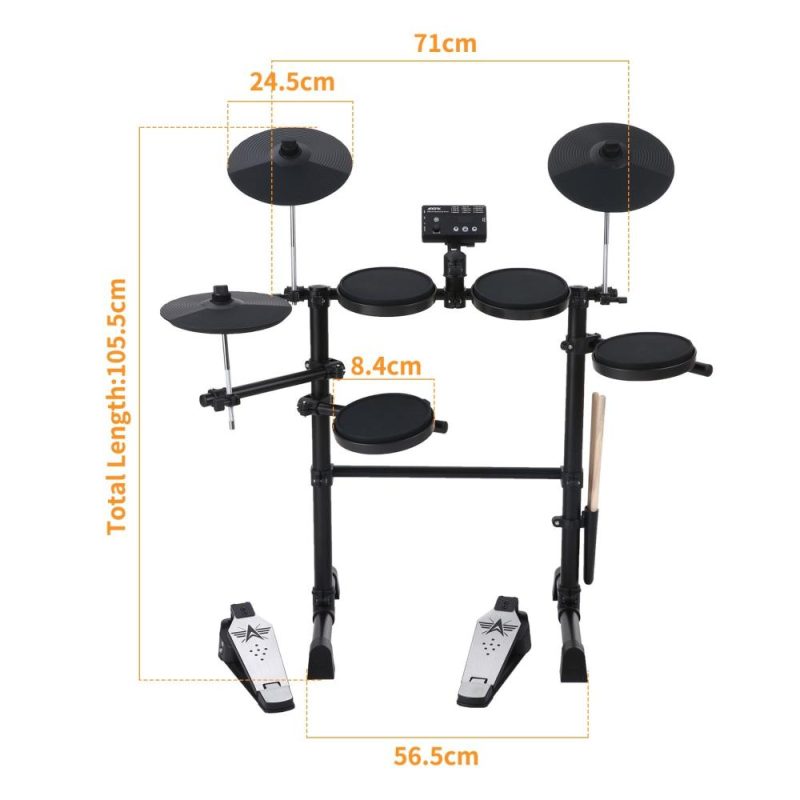 Drums & Percussion |   Electric Drum Set 8 Piece Electronic Drum Kit for Adult Beginner Drums & Percussion Drums & Percussion