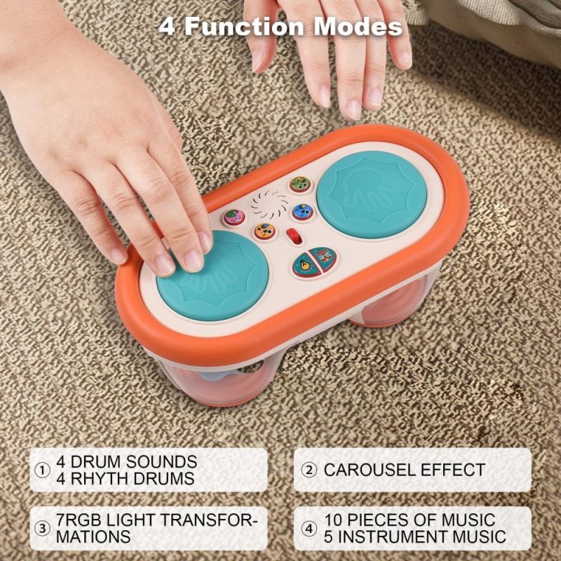 Drums & Percussion |   Electric Music Drum 855-161C Color Change Night Light Drum Multifunctional Clapping Drum Percussion Instrument Drums & Percussion Drums & Percussion