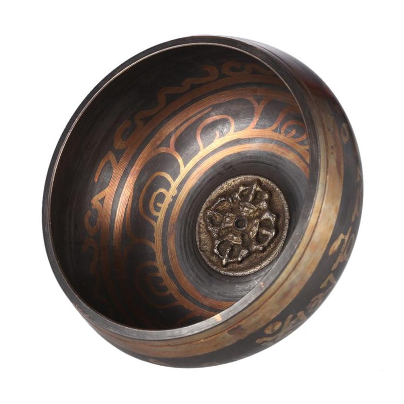 Drums & Percussion |   Exquisite 2.8 Inch Handmade Tibetan Bell Metal Singing Bowl Multicolour Drums & Percussion Drums & Percussion