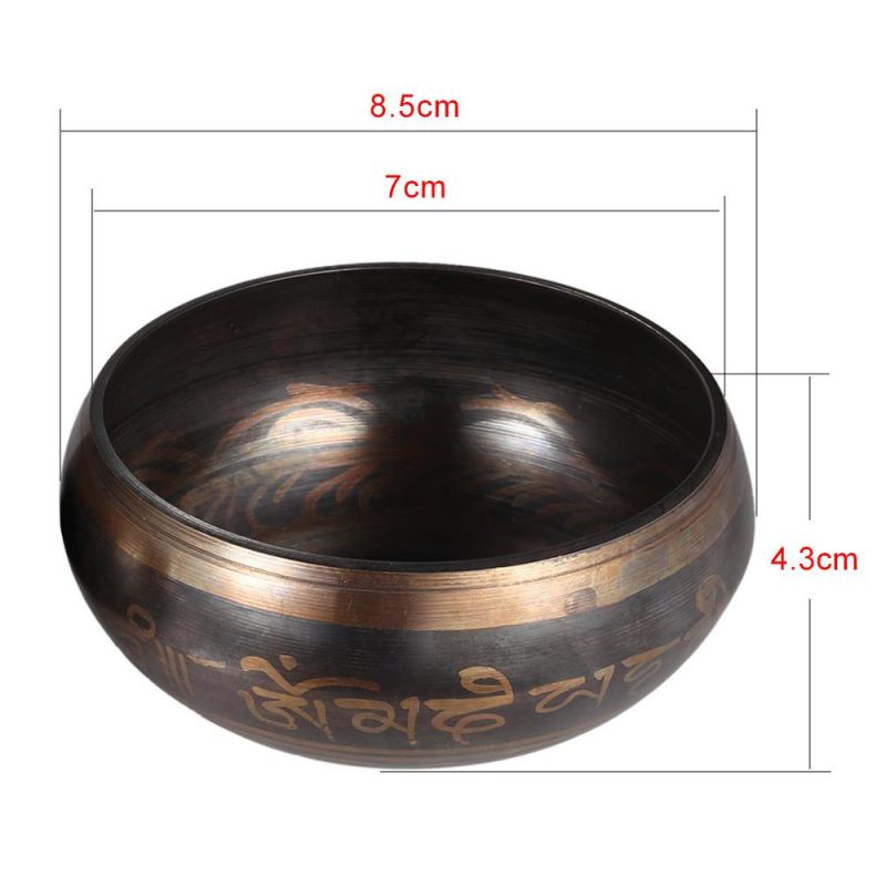 Drums & Percussion |   Exquisite 2.8 Inch Handmade Tibetan Bell Metal Singing Bowl Multicolour Drums & Percussion Drums & Percussion