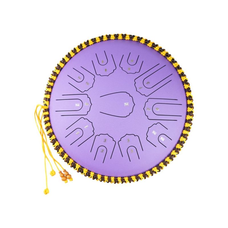 Drums & Percussion |   Steel Tongue Drum 15 Inch 21 Notes C Key Percussion Instrument Balmy Drum with Drum Mallets Purple Drums & Percussion Drums & Percussion