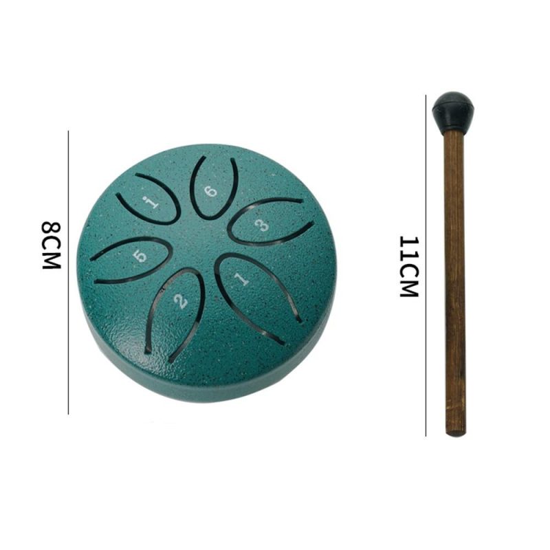 Drums & Percussion |   Steel Tongue Drum 3 Inch 6 Notes Percussion Instrument Balmy Drum with Drum Mallets Green Drums & Percussion Drums & Percussion