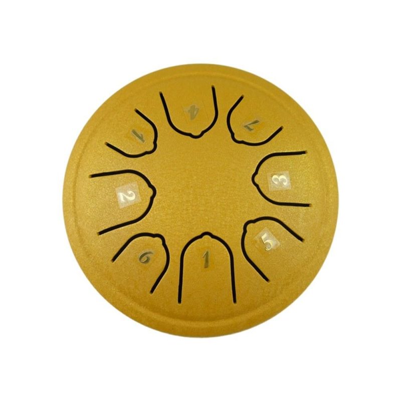 Drums & Percussion |   Steel Tongue Drum 4 Inch 8 Notes C Key Percussion Instrument Portable Balmy Drum with Drum Mallets Handpan Drum Gold Drums & Percussion Drums & Percussion