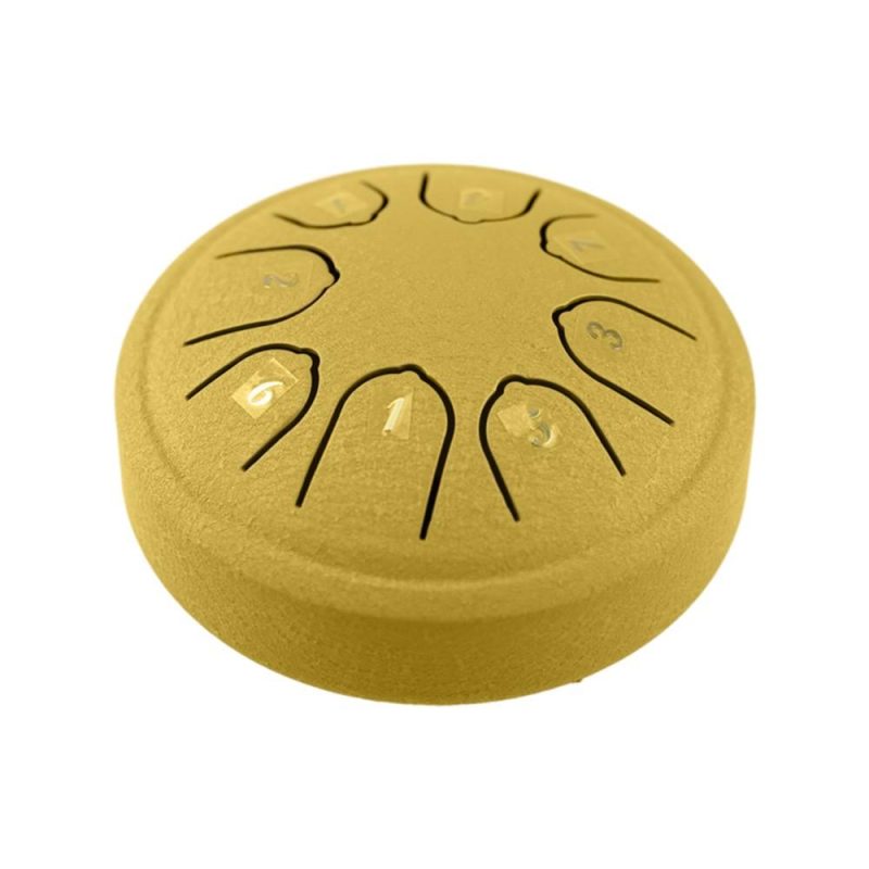 Drums & Percussion |   Steel Tongue Drum 4 Inch 8 Notes C Key Percussion Instrument Portable Balmy Drum with Drum Mallets Handpan Drum Gold Drums & Percussion Drums & Percussion