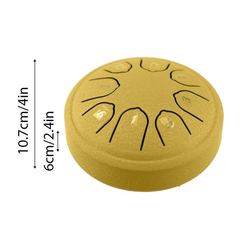 Drums & Percussion |   Steel Tongue Drum 4 Inch 8 Notes C Key Percussion Instrument Portable Balmy Drum with Drum Mallets Handpan Drum Gold Drums & Percussion Drums & Percussion