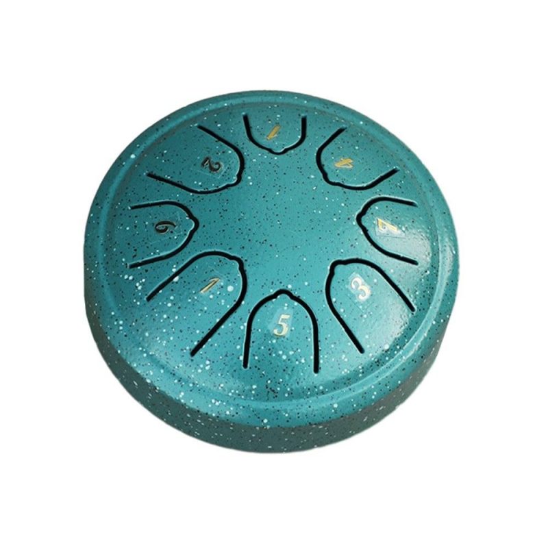 Drums & Percussion |   Steel Tongue Drum 4 Inch 8 Notes C Key Percussion Instrument Portable Balmy Drum with Drum Mallets Handpan Drum Green Drums & Percussion Drums & Percussion