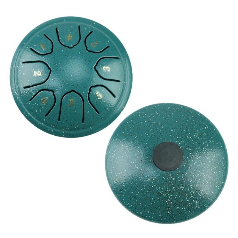 Drums & Percussion |   Steel Tongue Drum 4 Inch 8 Notes C Key Percussion Instrument Portable Balmy Drum with Drum Mallets Handpan Drum Green Drums & Percussion Drums & Percussion