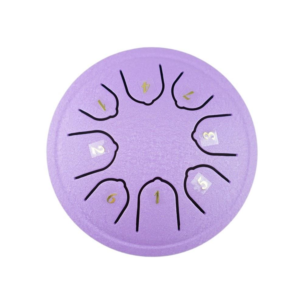 Drums & Percussion |   Steel Tongue Drum 4 Inch 8 Notes C Key Percussion Instrument Portable Balmy Drum with Drum Mallets Handpan Drum Purple Drums & Percussion Drums & Percussion