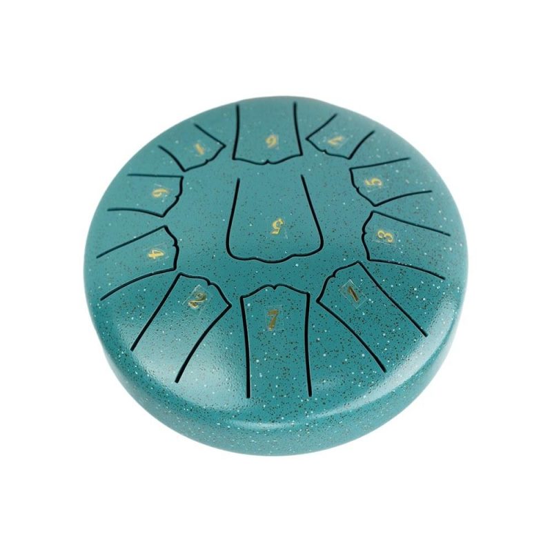 Drums & Percussion |   Steel Tongue Drum 6 Inch 11 Notes D Key Percussion Instrument Portable Balmy Drum with Drum Mallets Blue Drums & Percussion Blue