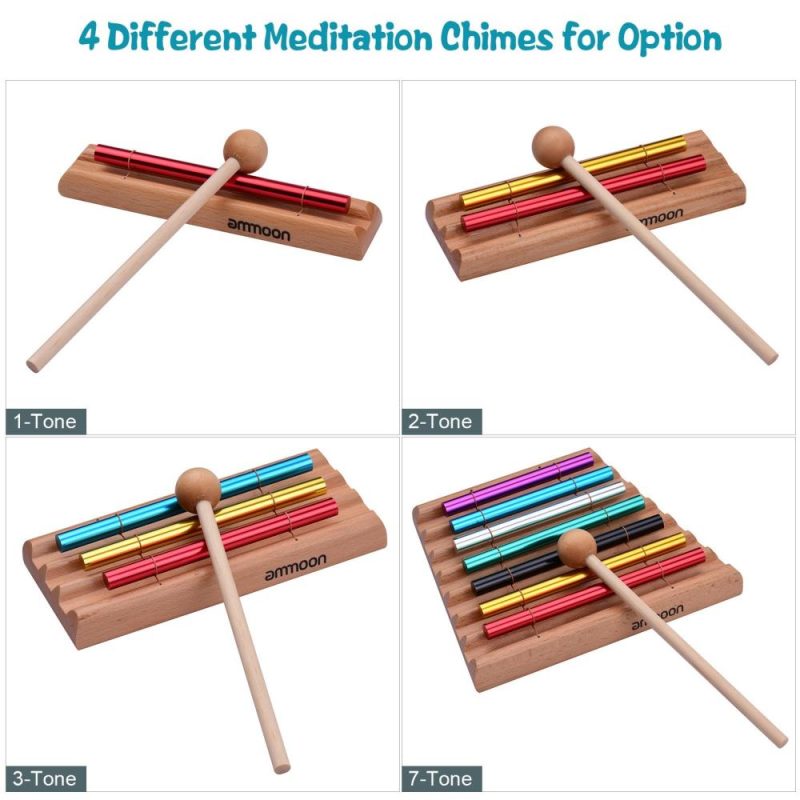 Drums & Percussion |    Tabletop Chimes Meditation Chime Colorful Wind Bell Children Educational Musical Toy Percussion Instrument with Mallet Drums & Percussion Drums & Percussion