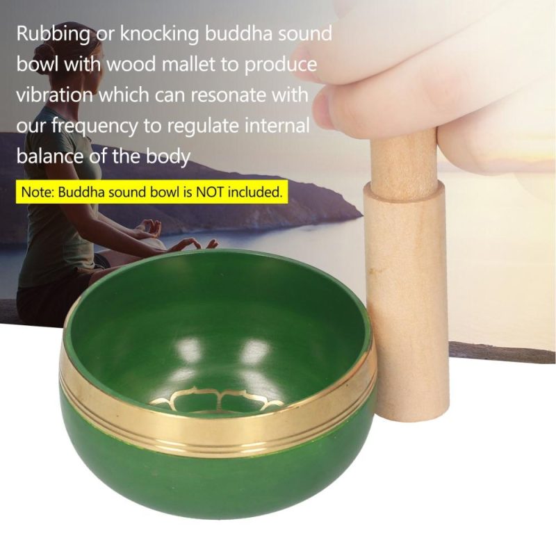 Drums & Percussion |   Tibetan Singing Bowl Mallet Buddha Sound Bowl Wood Striker Meditation Sound Bowl Mallet Wooden Stick for Healing Mindfulness Relaxation Yoga Drums & Percussion Drums & Percussion