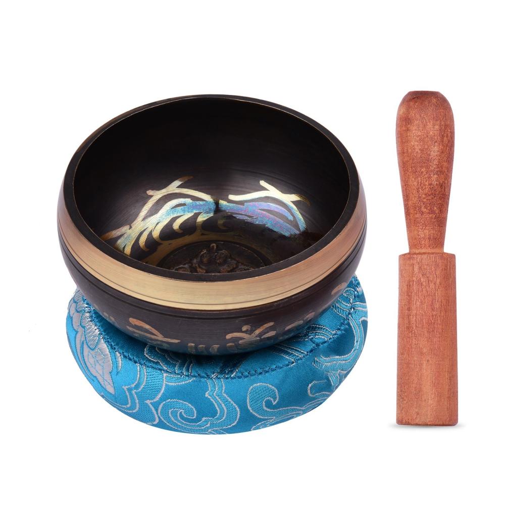 Drums & Percussion |   Tibetan Singing Bowl Set with 8.5cm/3.3inch Handmade Metal Sound Bowl & Soft Cushion(random color delivery) & Wooden Striker for Meditation Sound Chakra Healing Yoga Relaxation Drums & Percussion Drums & Percussion