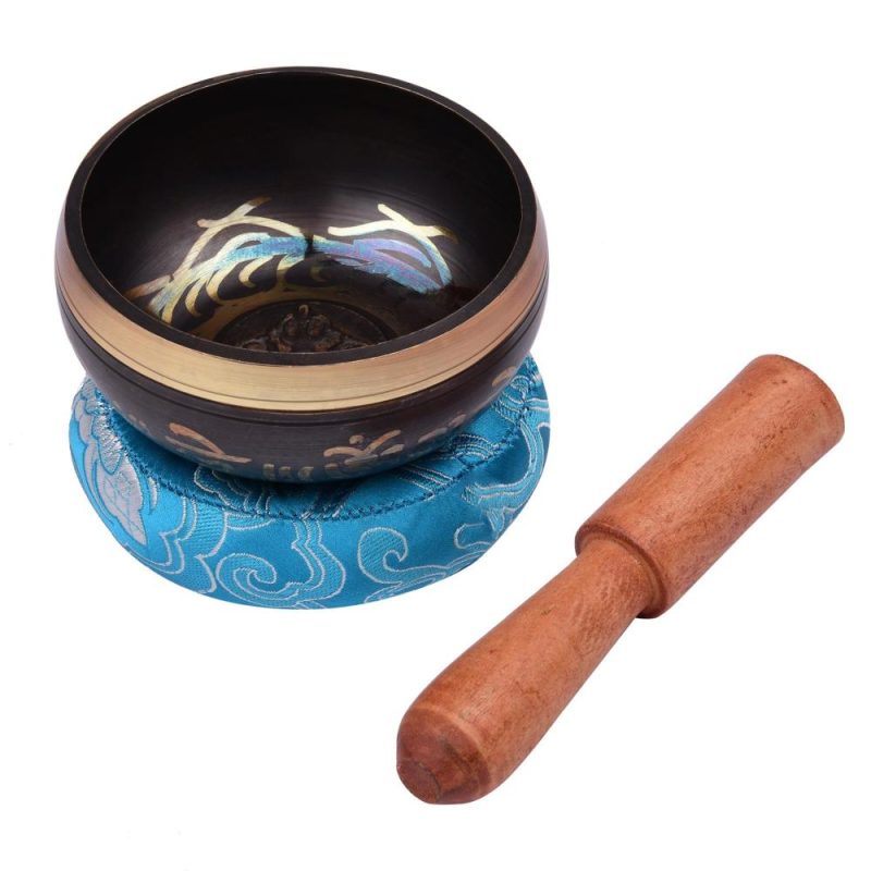 Drums & Percussion |   Tibetan Singing Bowl Set with 8.5cm/3.3inch Handmade Metal Sound Bowl & Soft Cushion(random color delivery) & Wooden Striker for Meditation Sound Chakra Healing Yoga Relaxation Drums & Percussion Drums & Percussion