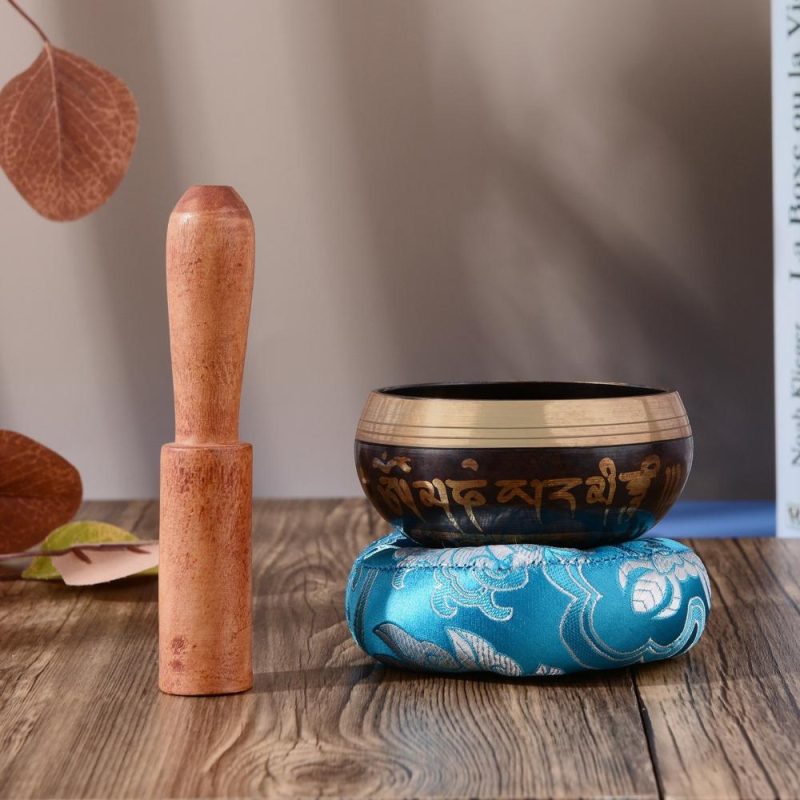 Drums & Percussion |   Tibetan Singing Bowl Set with 8cm/3inch Handmade Metal Sound Bowl & Soft Cushion & Wooden Striker for Meditation Sound Chakra Healing Yoga Relaxation Drums & Percussion Drums & Percussion