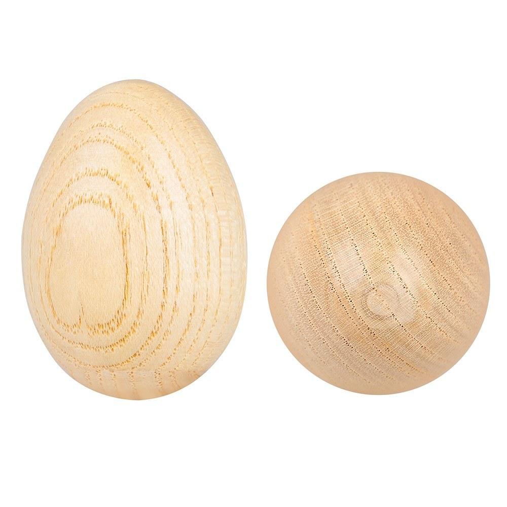 Drums & Percussion |   Wooden Maracas Egg Shakers Musical Percussion Instrument Eggs 2pcs Beige Drums & Percussion Beige