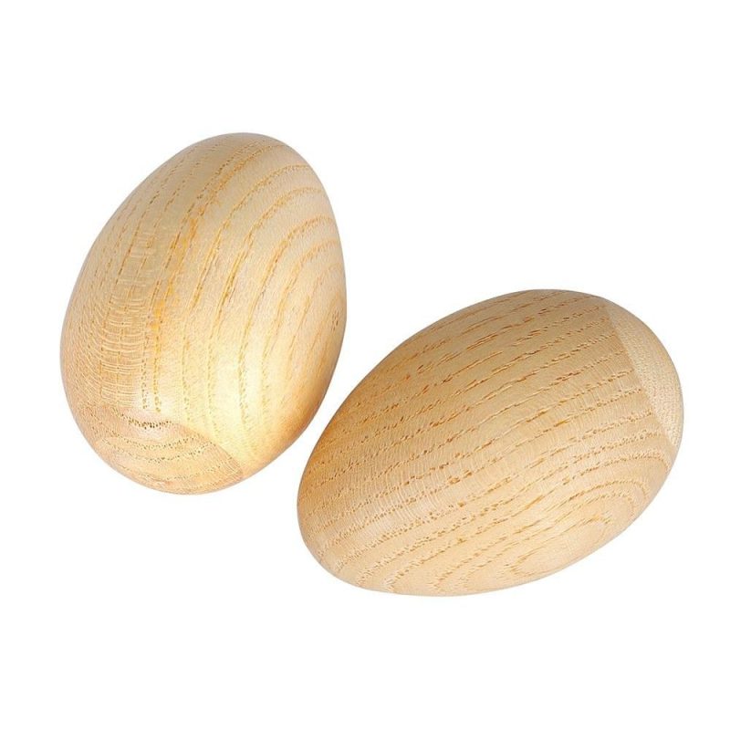 Drums & Percussion |   Wooden Maracas Egg Shakers Musical Percussion Instrument Eggs 2pcs Beige Drums & Percussion Beige