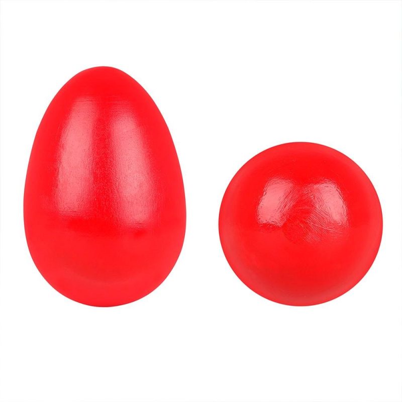 Drums & Percussion |   Wooden Maracas Egg Shakers Musical Percussion Instrument Eggs 2pcs Red Drums & Percussion Drums & Percussion