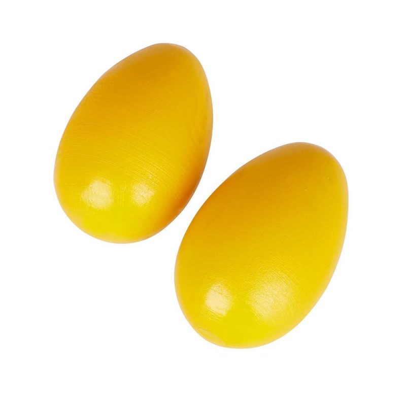 Drums & Percussion |   Wooden Maracas Egg Shakers Musical Percussion Instrument Eggs 2pcs Yellow Drums & Percussion Drums & Percussion