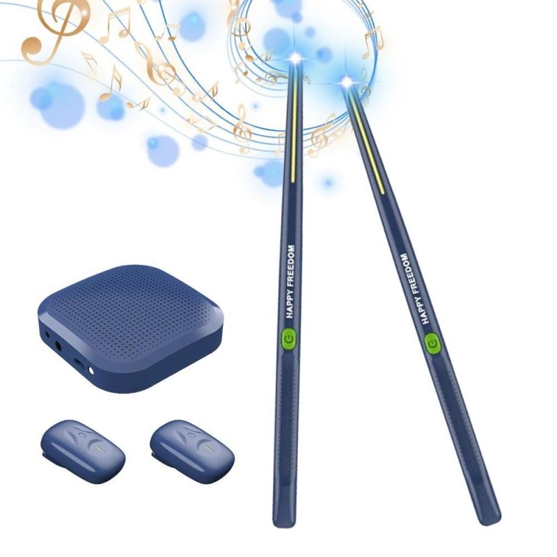 Drums & Percussion |   XHY-JZG02 Air Drum Sticks: Portable, Low-Latency, High-Fidelity Electronic Drumming Experience Navy Blue Drums & Percussion Drums & Percussion