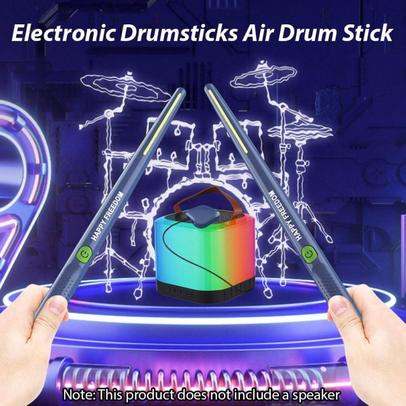 Drums & Percussion |   XHY-JZG02 Air Drum Sticks: Portable, Low-Latency, High-Fidelity Electronic Drumming Experience Navy Blue Drums & Percussion Drums & Percussion