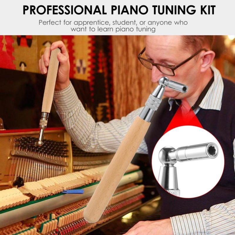 Keyboards & Pianos |   10pcs Piano Tuning Kit Professional Tuning Tools Set Black Keyboards & Pianos Black