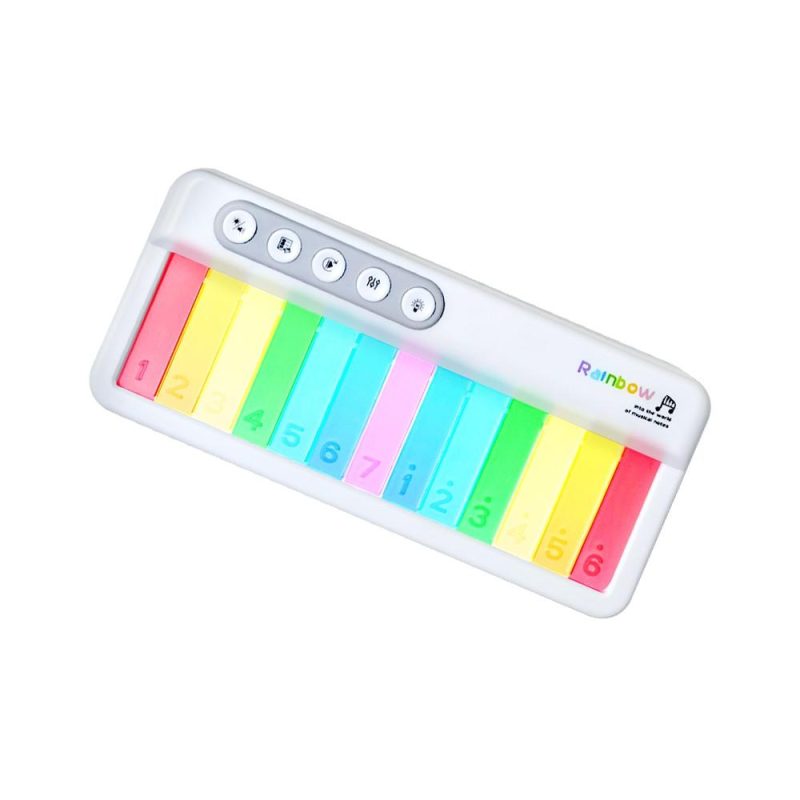 Keyboards & Pianos |   13 Key Rainbow Music Keyboard Piano Musical Instrument Rainbow Light Music Box White Keyboards & Pianos Keyboards & Pianos