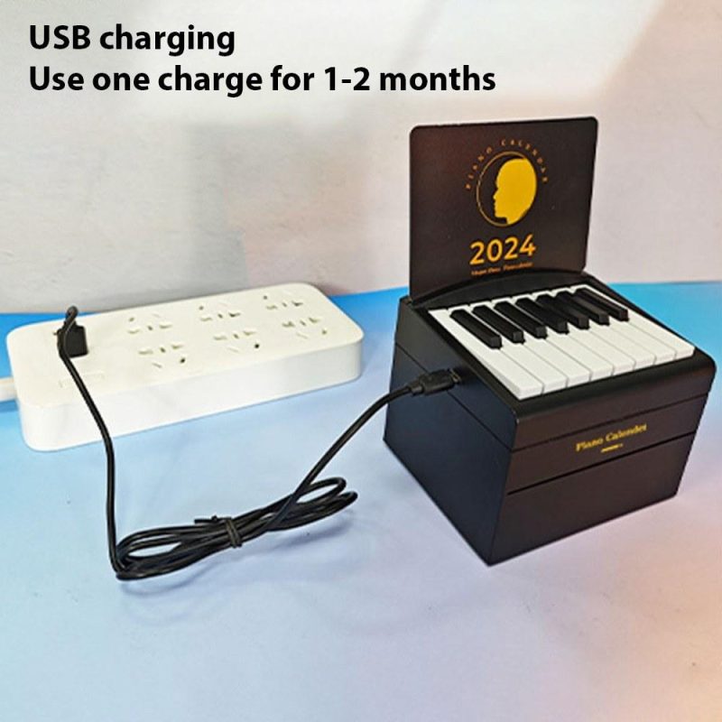 Keyboards & Pianos |   2024 Mini Playable Piano Calendar: Creative Music Box Decoration White 1 Keyboards & Pianos Keyboards & Pianos