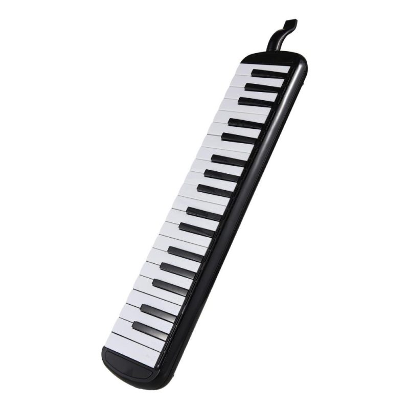 Keyboards & Pianos |   37 Keys Melodica Instrument Melodica Air Piano Keyboard with 2 Soft Blow Pipe 2 Blowing Nozzles Black Keyboards & Pianos Black