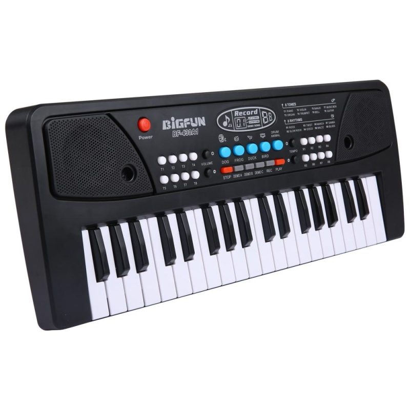 Keyboards & Pianos |   37 Keys USB Electronic Organ Kids Electric Piano with Microphone Black Digital Music Electronic Keyboard Black Keyboards & Pianos Black