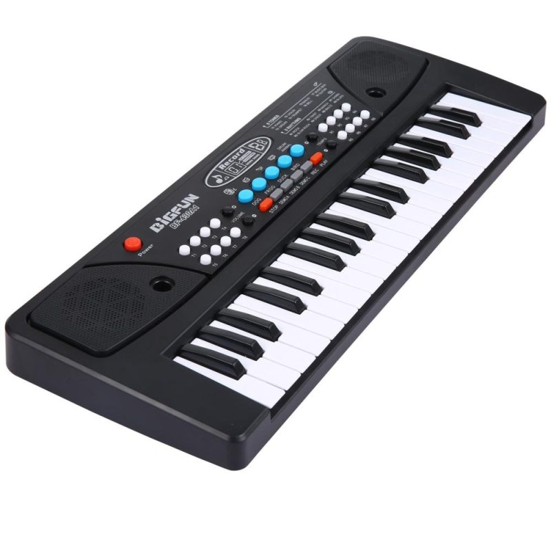 Keyboards & Pianos |   37 Keys USB Electronic Organ Kids Electric Piano with Microphone Black Digital Music Electronic Keyboard Black Keyboards & Pianos Black