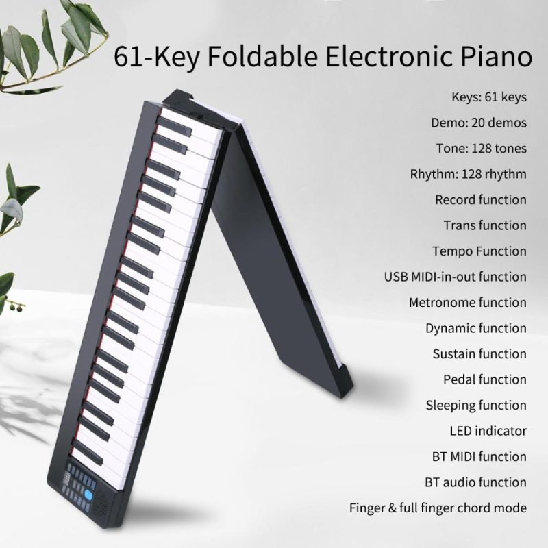 Keyboards & Pianos |   61-Key Foldable Electronic Piano – Portable, Multifunctional, Ideal for Beginners Keyboards & Pianos Keyboards & Pianos