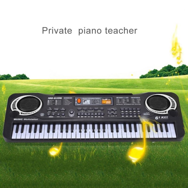 Keyboards & Pianos |   61 Keys Black Digital Music Electronic Keyboard KeyBoard Electric Piano Kids Gift Musical Instrument Keyboards & Pianos Keyboards & Pianos