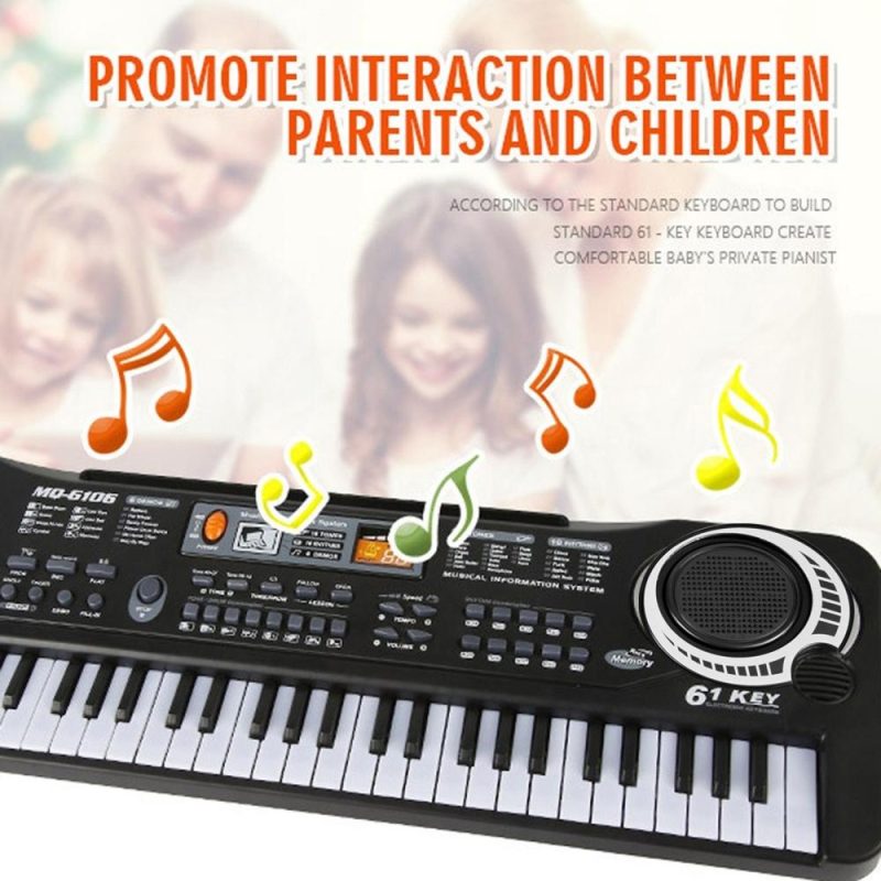 Keyboards & Pianos |   61 Keys Black Digital Music Electronic Keyboard KeyBoard Electric Piano Kids Gift Musical Instrument Keyboards & Pianos Keyboards & Pianos