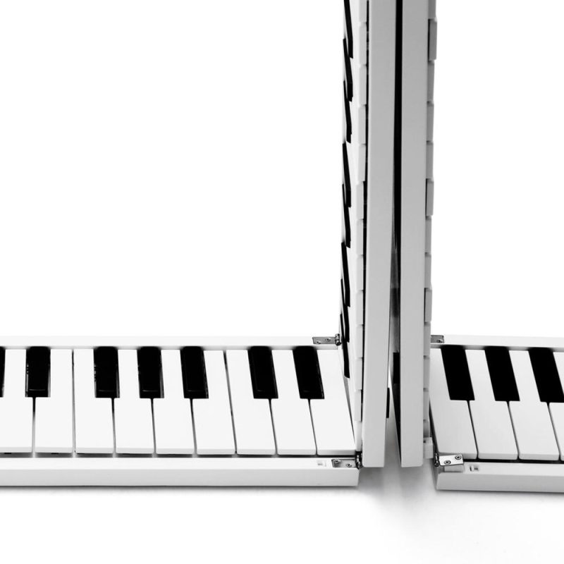 Keyboards & Pianos |   88 K-eys Foldable Piano Digital Piano Portable Electronic Keyboard Piano White & Black Keyboards & Pianos Keyboards & Pianos