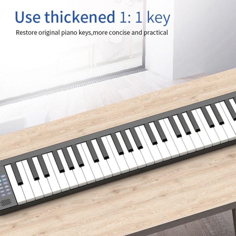 Keyboards & Pianos |   88 Keys Keyboard Piano Portable Digital Piano with LCD Display Black & White Keyboards & Pianos Black & White