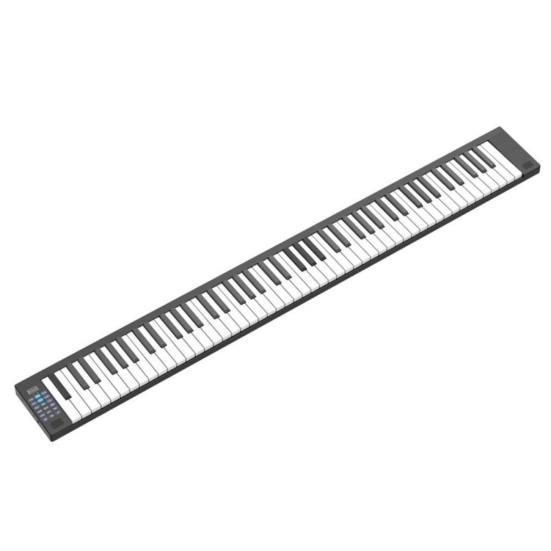 Keyboards & Pianos |   88 Keys Keyboard Piano Portable Digital Piano with LCD Display Black & White Keyboards & Pianos Black & White