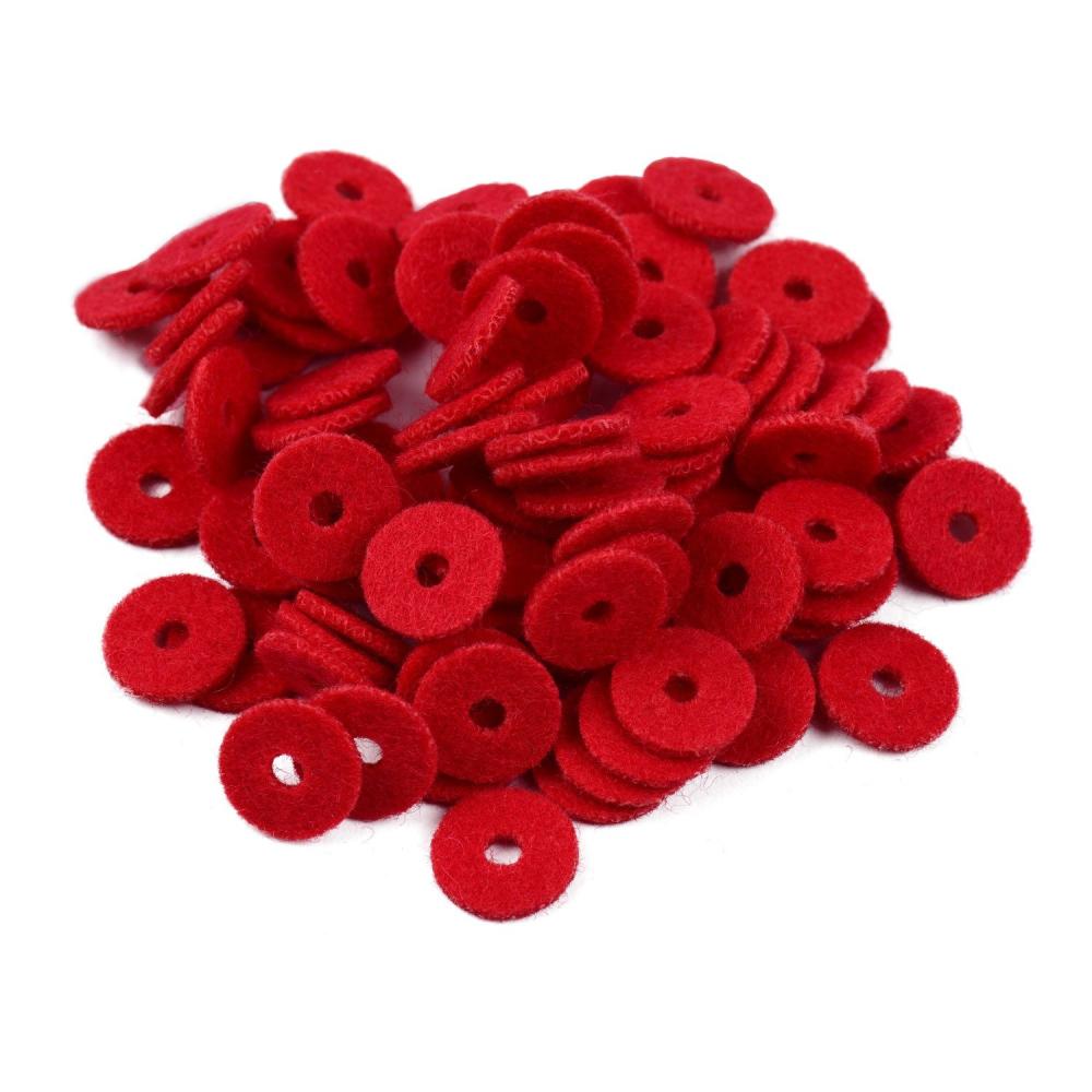 Keyboards & Pianos |   90pcs Felt Piano Washers Pads for Piano Tuning Accessories Red Keyboards & Pianos Keyboards & Pianos