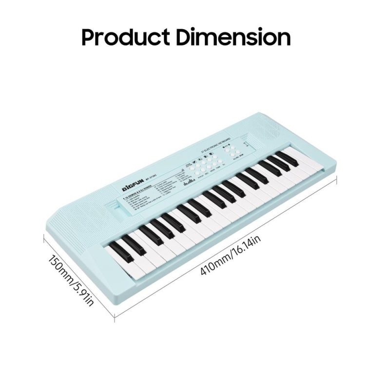 Keyboards & Pianos |   Electronic Piano with Mini Keyboard 37-Key Electronic Keyboard Piano Children’ s Piano Blue Musical Instruments Blue