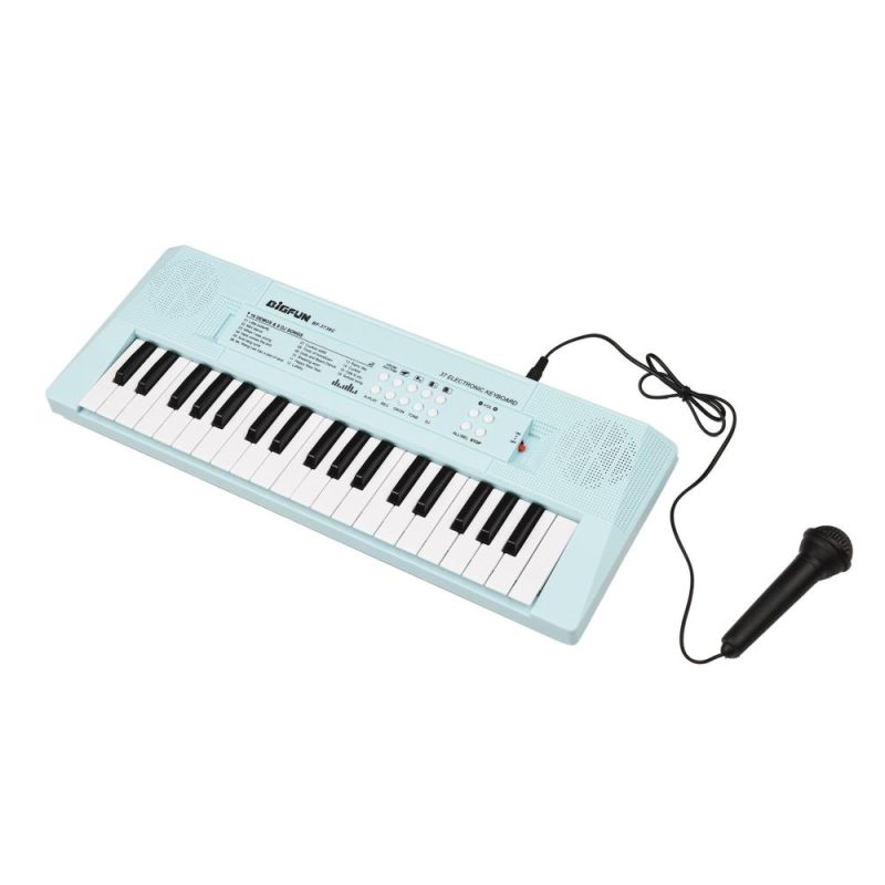 Keyboards & Pianos |   Electronic Piano with Mini Keyboard 37-Key Electronic Keyboard Piano Children’ s Piano Blue Musical Instruments Blue