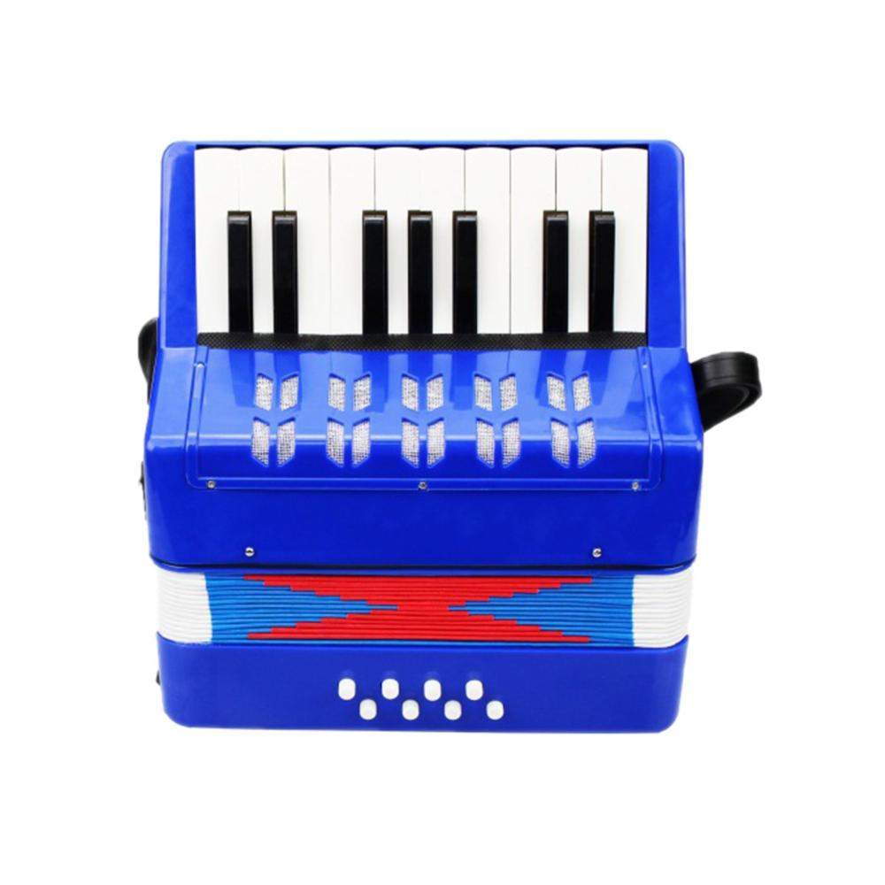 Keyboards & Pianos |   Kids Children Accordion 17-Key 8 Bass Mini Small Accordion Educational Musical Instrument for Beginner Birthday Gift Blue Keyboards & Pianos Blue