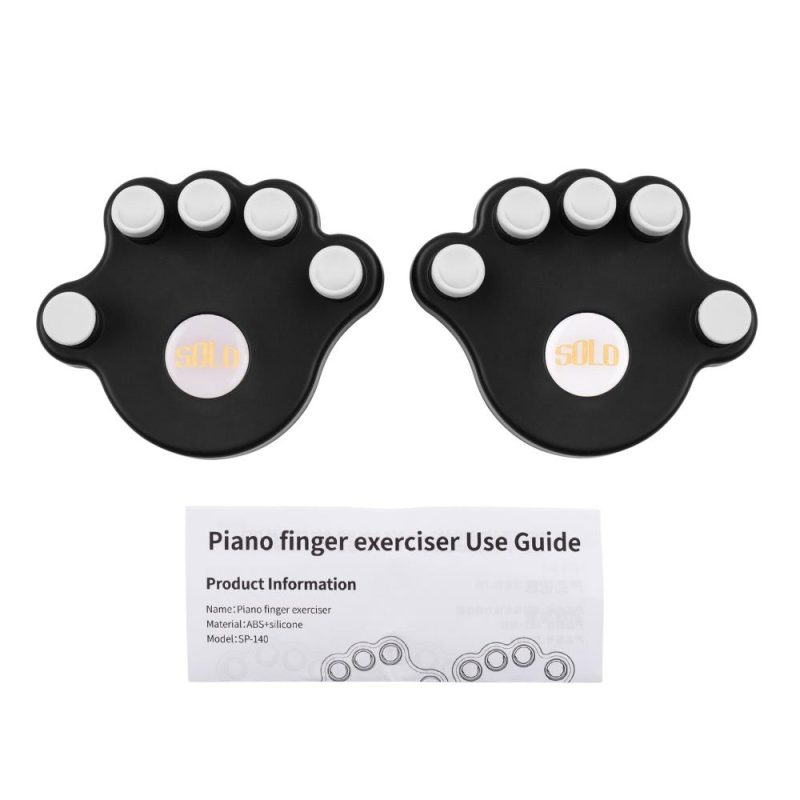 Keyboards & Pianos |   SP-140 Piano Finger Trainers Fingers Strength Training Tools Finger Correctors for Piano Beginners, 1 Pair/Pack Black Keyboards & Pianos Black