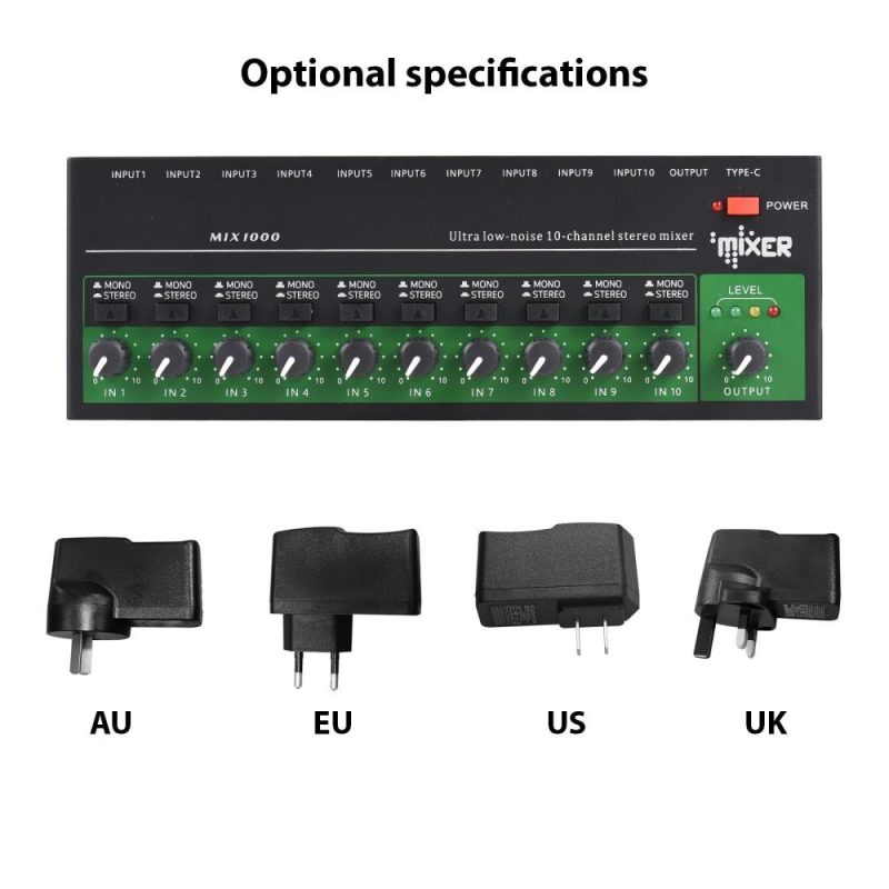 Musical Effects |   10-Channel Audio Mixer – Superior Sound Quality with Versatility Musical Effects Musical Effects