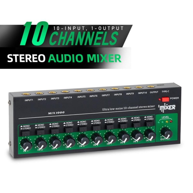 Musical Effects |   10-Channel Audio Mixer – Superior Sound Quality with Versatility Musical Effects Musical Effects