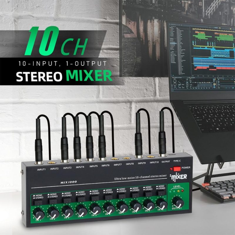 Musical Effects |   10-Channel Audio Mixer – Superior Sound Quality with Versatility Musical Effects Musical Effects