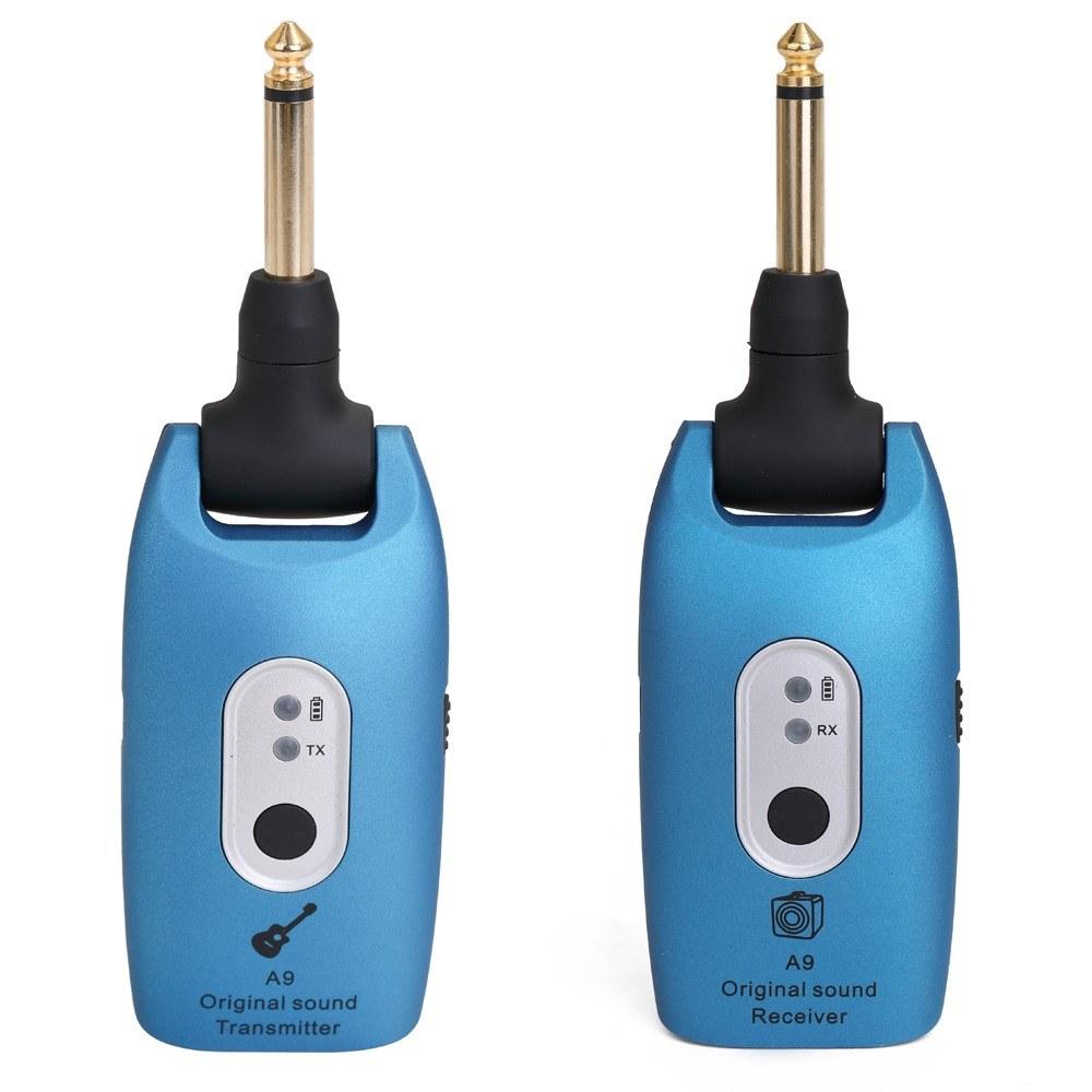 Musical Effects |   2.4G Wireless Guitar System Electric Guitars Transmitter and Receiver Set Built-in Rechargeable Battery 30M Transmission Range Blue Musical Effects Blue