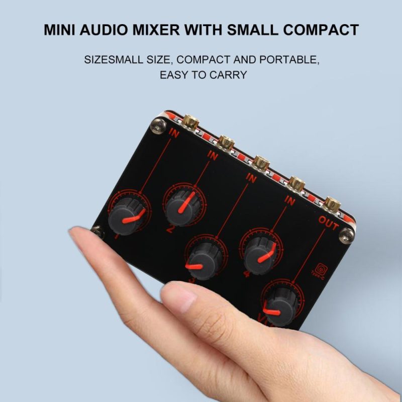 Musical Effects |   4-Channel Line Stereo Mixer Audio Mixer 4-in-1-out Passive Mixer Musical Effects Musical Effects